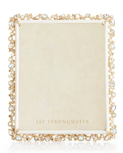 Jay Strongwater Bejeweled Frame, 8" X 10" In Beige