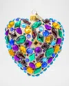 Jay Strongwater Bejeweled Heart Christmas Ornament In Multi