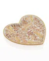 JAY STRONGWATER BOUDOIR FLORAL HEART TRINKET TRAY