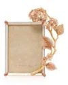 Jay Strongwater Boudoir Hydrangea Frame, 5" X 7" In Gold