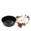 Jay Strongwater Catherine Night Bloom Bowl In Multi