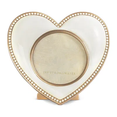 Jay Strongwater Chantal Heart Frame In Gold