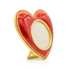Jay Strongwater Chantal Heart Frame Ruby In Red;gold;ruby