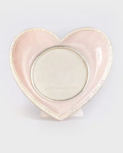 Jay Strongwater Chantal Heart Picture Frame, Pink In Pale Pink