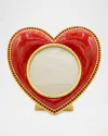 Jay Strongwater Chantal Ruby Heart Frame, 3" X 4"