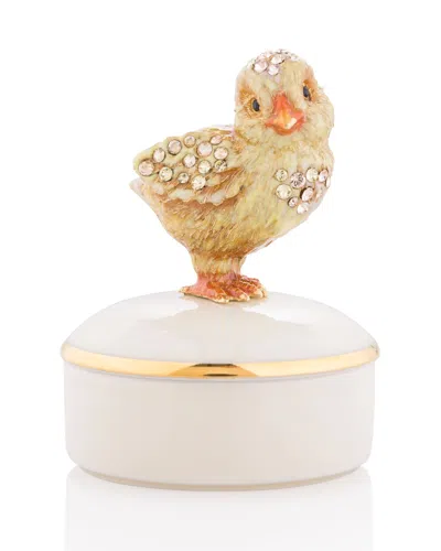 Jay Strongwater Chick Porcelain Box In Multi