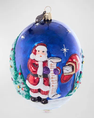 Jay Strongwater Christmas Delivery Glass Ornament In Multi