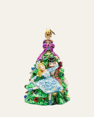 JAY STRONGWATER CLARA AND THE NUTCRACKER GLASS CHRISTMAS ORNAMENT