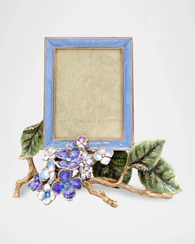 Jay Strongwater Colbie Blue Hydrangea Frame, 3" X 4"