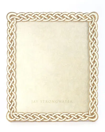 Jay Strongwater Cream Braided Picture Frame, 8" X 10" In Neutral