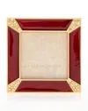 Jay Strongwater Crystal Pave Corner Square Frame In Ruby