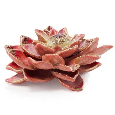 Jay Strongwater Dahlia Bloom Objet In Yellow;pink;purple;gold