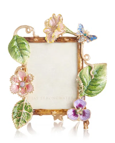 Jay Strongwater Dutch Floral Frame, 3" X 4" In Multi