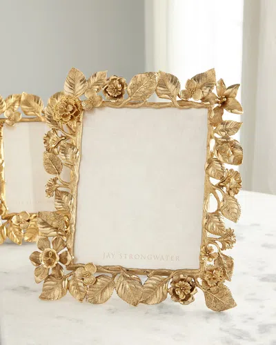 Jay Strongwater Dutch Floral Frame Composition, 8" X 10" In Gold