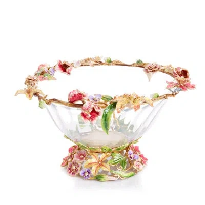 Jay Strongwater Dutch Floral Glass Bowl
