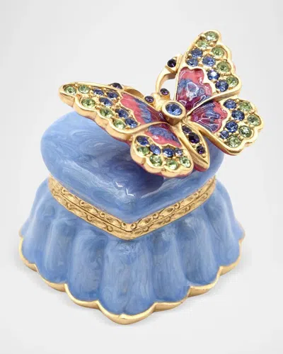 Jay Strongwater Emma Mini Butterfly Heart Box