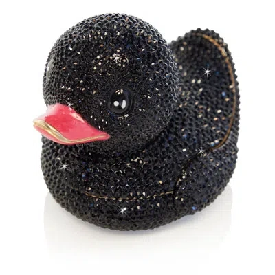 Jay Strongwater Ernie Pave Rubber Ducky Box- Black&pink