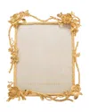 Jay Strongwater Floral Branch Picture Frame, 8" X 10" In Gold