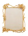 Jay Strongwater Floral Frame, 8" X 10" In Gold
