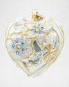 Jay Strongwater Floral Opal Heart Christmas Ornament In Multi