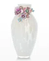 Jay Strongwater Flora And Fauna Bouquet Vase In Multi