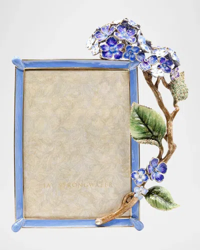 Jay Strongwater Gail Blue Hydrangea Frame, 5" X 7"