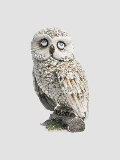 Jay Strongwater Hildy Owl Figurine In Neutral