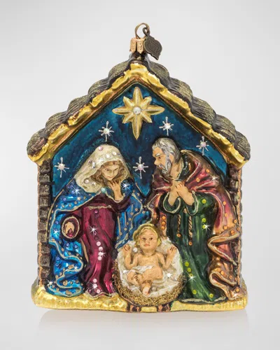Jay Strongwater Holy Family Christmas Ornament In Multi Colors