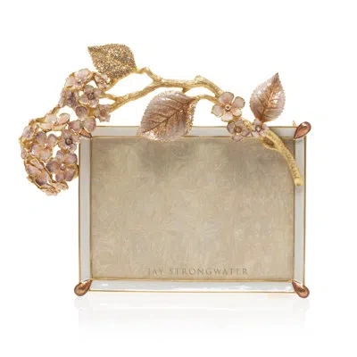 Jay Strongwater Hydrangea Frame In Gold