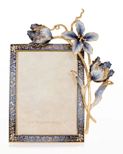 Jay Strongwater Indigo Tulip Picture Frame, 5" X 7"