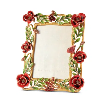 Jay Strongwater Poppy Picture Frame, 5" X 7" In Pink