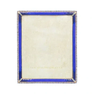 Jay Strongwater Laetitia Stone Edge 8" X 10" Frame - Lapis In Blue