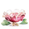 Jay Strongwater Large Flower Bowl With Swarovski Crystals In Multi