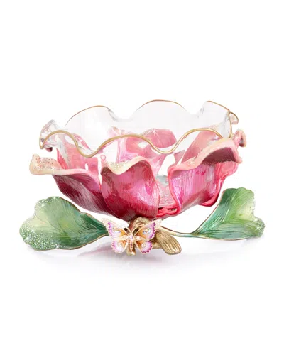 Jay Strongwater Large Flower Bowl In Multi