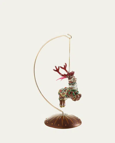 Jay Strongwater Large Ornament Stand In Brown