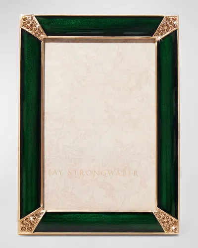 Jay Strongwater Lavinia Frame, 4" X 6" In Green