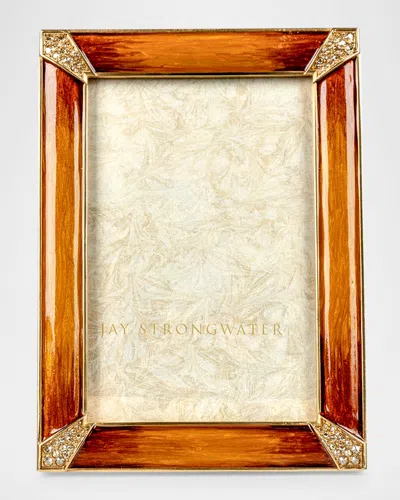 Jay Strongwater Lavinia Topaz Picture Frame, 4" X 6" In Neutral