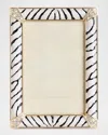 Jay Strongwater Lavinia Zebra Enamel Picture Frame, 4" X 6"