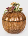 Jay Strongwater Dalton Leaf & Vine Jeweled Glass Jar In Multi