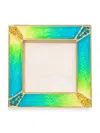 Jay Strongwater Leland 14k-gold-plated, Enamel & Glass Crystal 2" X 2" Square Frame