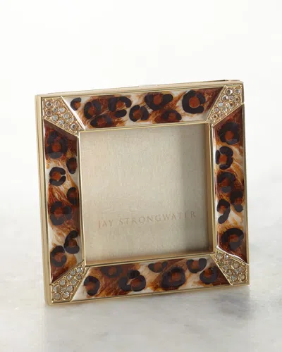 JAY STRONGWATER LELAND LEOPARD SPOTTED PAVE FRAME, 2"