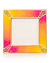 Jay Strongwater Leland Ombre Pave Corner Frame, 2" In Bright Pink