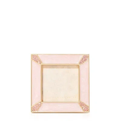 Jay Strongwater Leland Pave Corner 2" Frame - Baby Pink