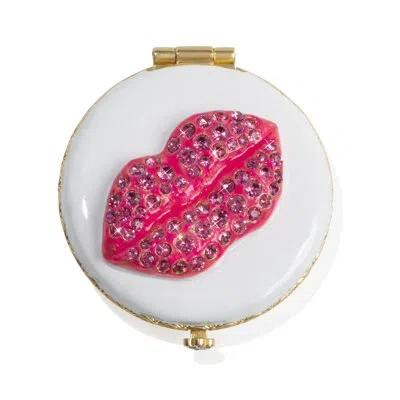 Jay Strongwater Lip Compact Pink/white