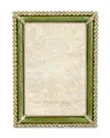 Jay Strongwater Lorraine Stone-edge Picture Frame In Leaf