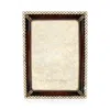 Jay Strongwater Lorraine Stone Edge Picture Frame, 4 X 6 In Safari