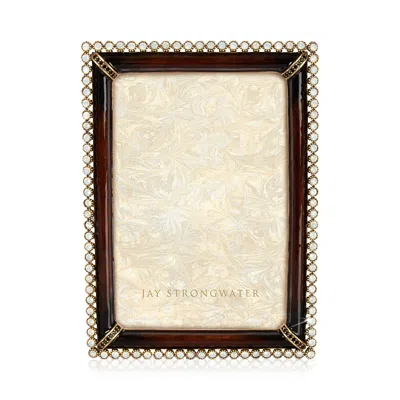 Jay Strongwater Lorraine Stone Edge Picture Frame, 4 X 6 In Safari