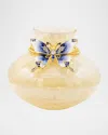 Jay Strongwater Madam Butterfly 6" Vase In Gold
