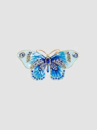 Jay Strongwater Madame Small Buttefly Figurine In Blue