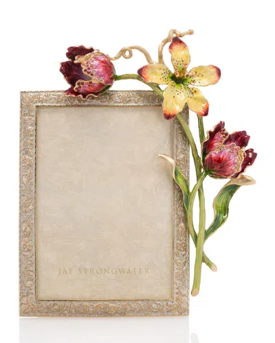 Jay Strongwater Margery Flora Tulip Picture Frame, 5" X 7" In Gold
